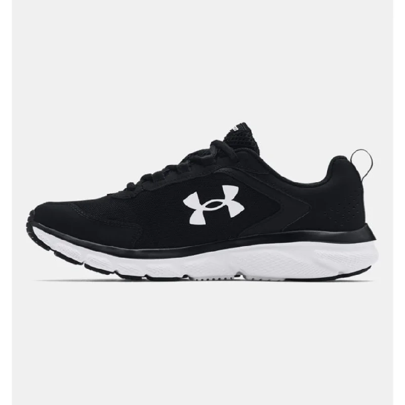 Basketball Shoes For Athletic Wear-Under Armour Charged Assert 9 Men Running Shoes Black/White