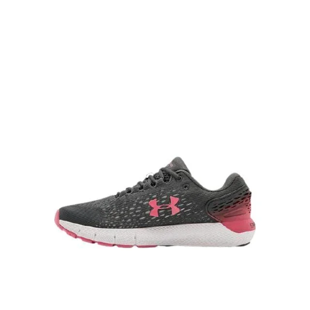 Basketball Shoes For Athletic Performance And Style-Under Armour Charged Rogue 2 Women Running Shoes Grey Pink