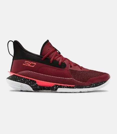 Basketball Shoes For Special Release Orders-Under Armour Curry 7 Basketball Men Shoes Cordova / Black 3021258-605