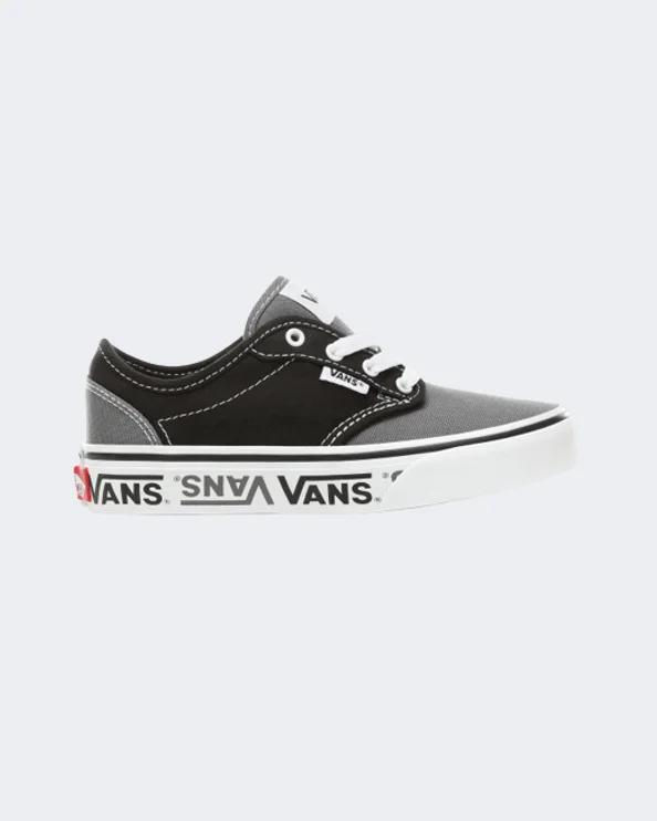 Basketball Shoes With Adjustable Fit-Vans Atwood Kids Lifestyle Shoes Black/Grey