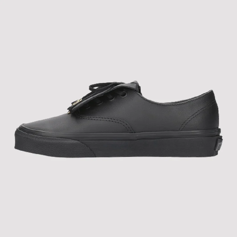 Basketball Shoes For Supportive Fit With Stability-Vans Authentic Fringe (Leather) Unisex Sportswear Shoes Black