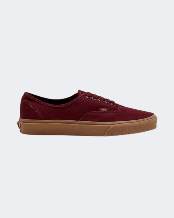 Basketball Shoes For Custom Graphics-Vans Authentic Light Gum Men Sportswear Shoes Burgundy