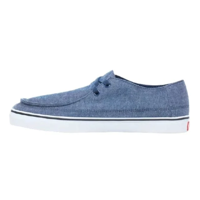 Basketball Shoes For Competitive Athletes-Vans Chambray Rata Vulc Unisex Lifestyle Shoes Dress Blues