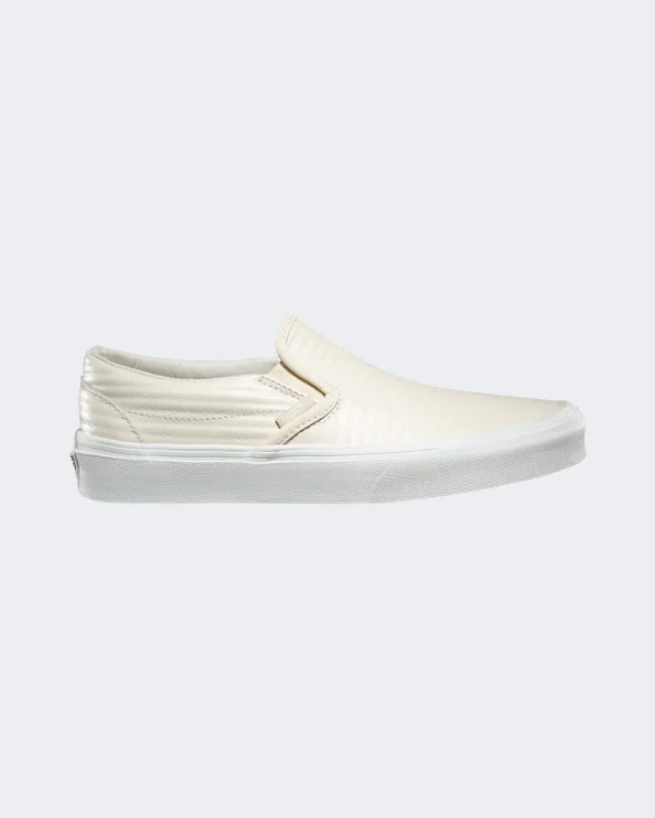 Basketball Shoes With Bold Graphics-Vans Classic Slip-On Unisex Lifestyle Shoes White