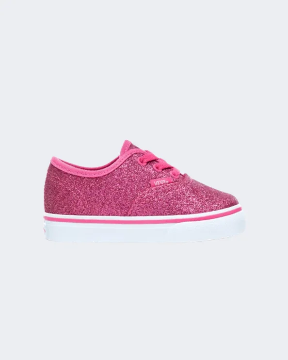 Basketball Shoes For Supportive Fit-Vans Glitter Authentic Infant Lifestyle Shoes Pink