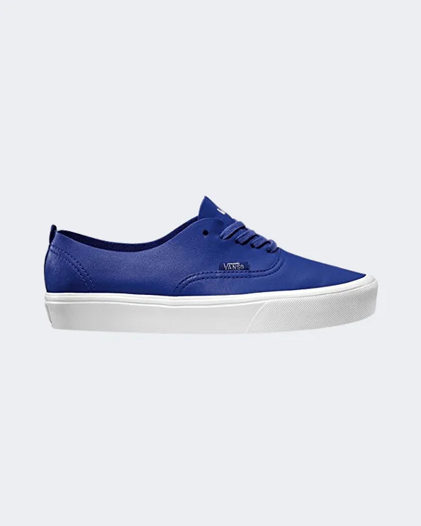 Basketball Shoes For Professional Game Day Gear-Vans Leather Authentic Decon Lite Women Lifestyle Espadrilles Blue