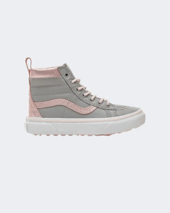 Basketball Shoes For Sports Events-Vans Sk8-Hi Kids-Unisex Lifestyle Shoes Grey/Pink