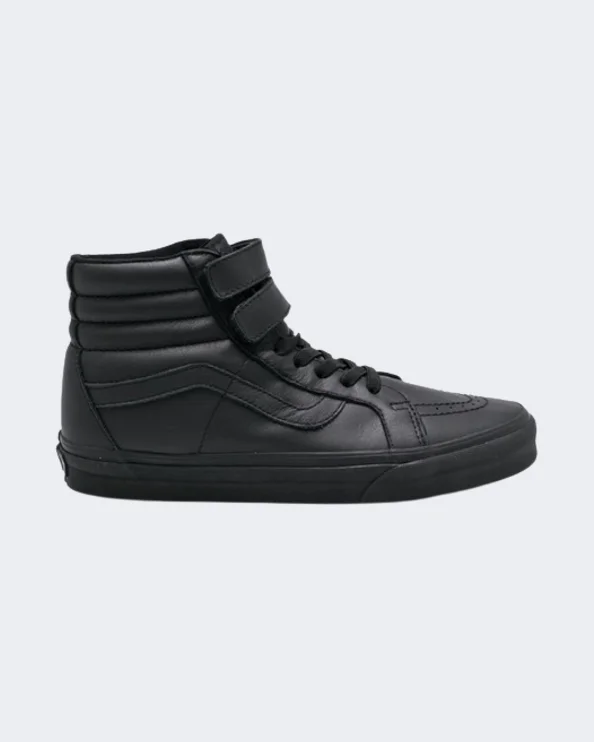 Basketball Shoes With Personalized Logos-Vans Sk8-Hi Mono Leather Men Sportswear Shoes Black