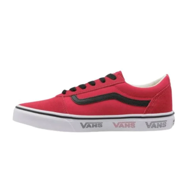 Basketball Shoes For School Merchandise-Vans Ward Kids Lifestyle Shoes Red