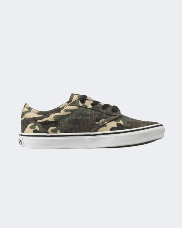 Basketball Shoes For Signature Styles-Vans Yt Atwood Camo Ps-Boys Lifestyle Shoes Olive/Brown